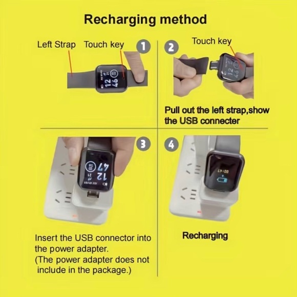 New Blue Smart Watch Fitness Tracking Heart Rate Monitor, Call & Message - Picture 10 of 10